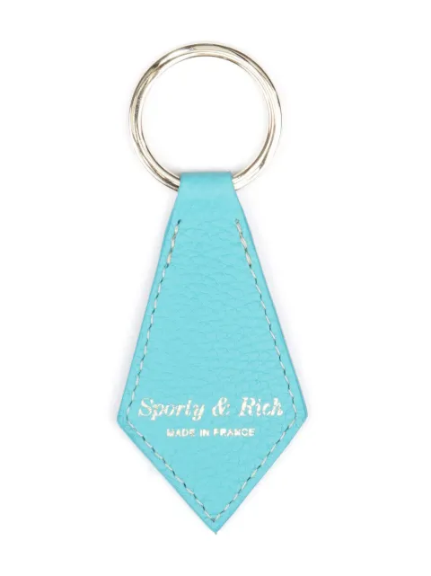 Sporty & Rich logo-stamp leather keyring