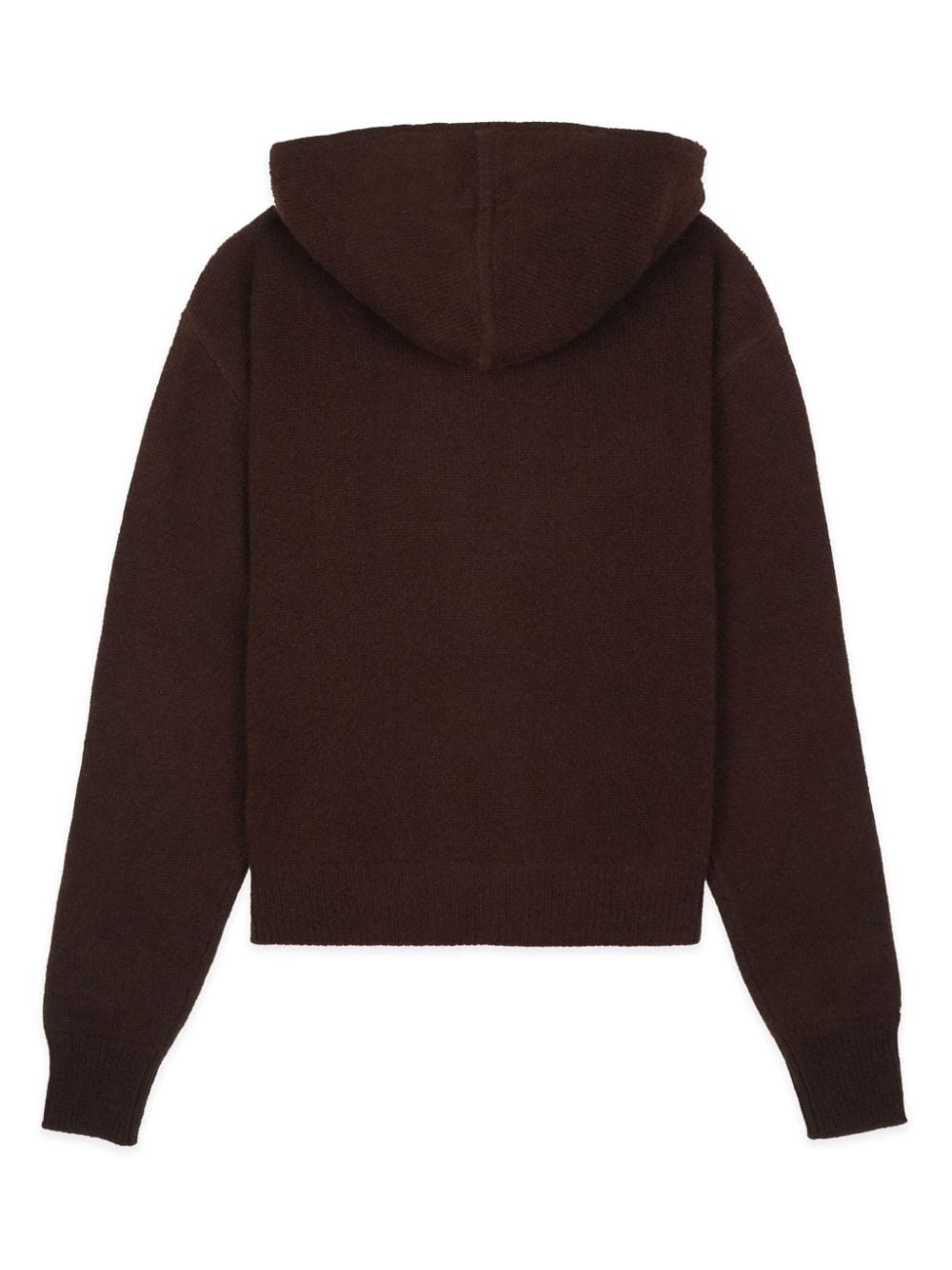 Shop Sporty And Rich Logo-embroidered Cashmere Hoodie In Brown