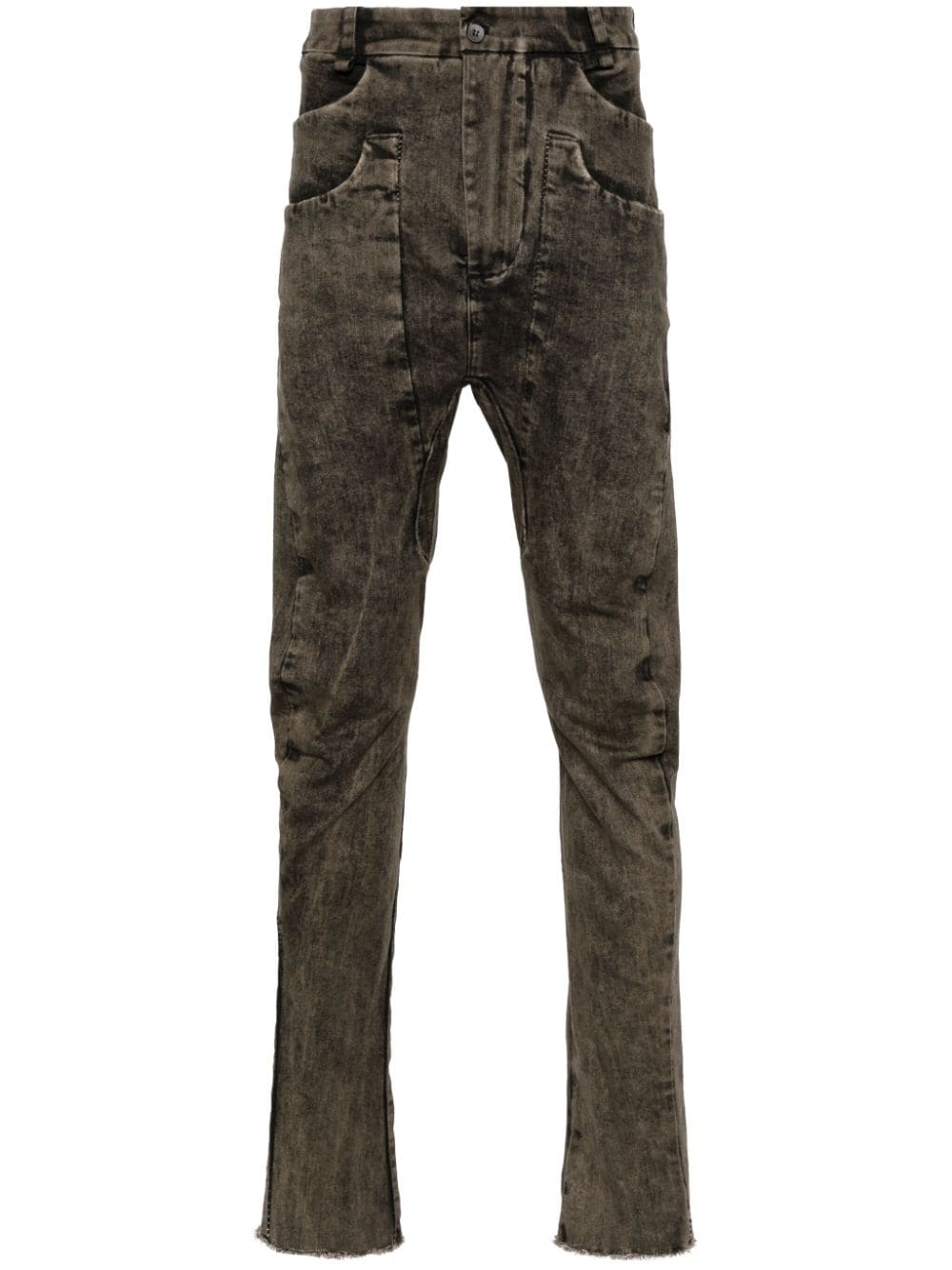 Masnada Slim-fit Jeans In Brown