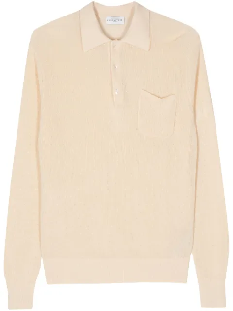 Ballantyne cotton long-sleeved polo shirt