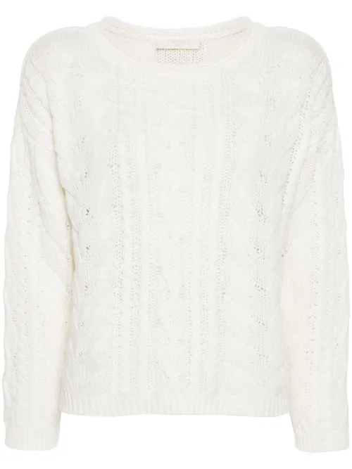 Pull en maille torsadée à patch logo - TWINSET - Modalova