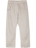 Kristensen Du Nord straight-leg cotton-blend trousers - Neutrals