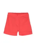 Siola elasticated-waist cotton shorts - Red