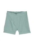 Siola elasticated-waist cotton shorts - Green