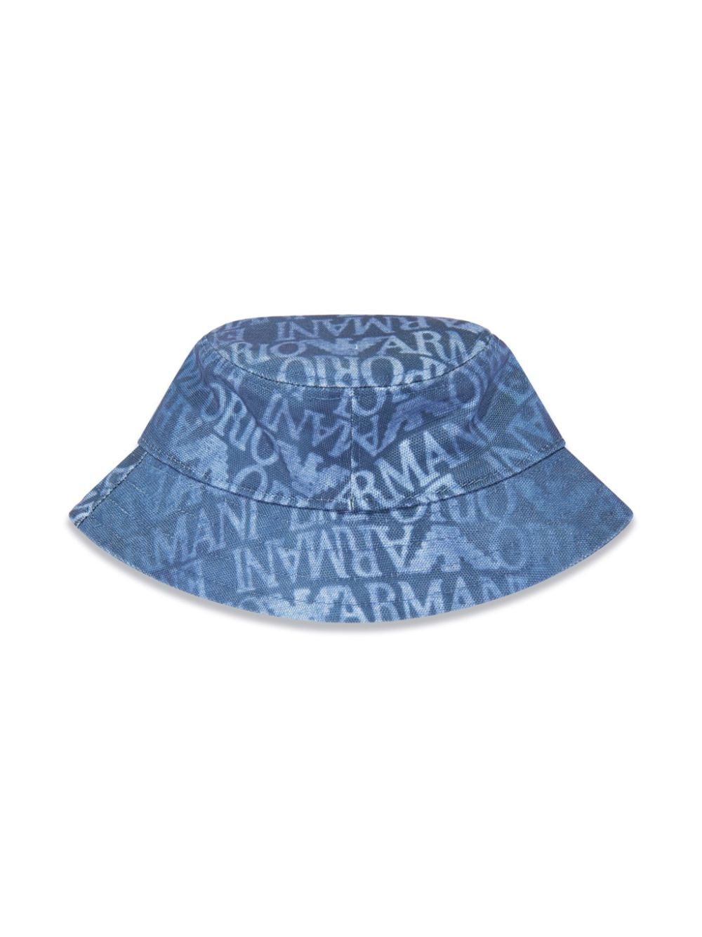 Emporio Armani Kids' Logo-print Bucket Hat In Blue