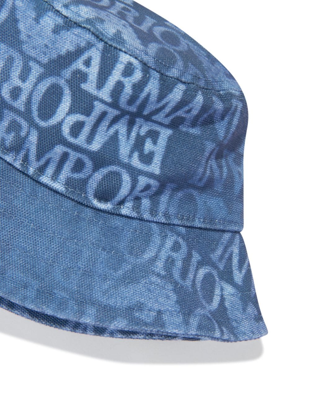 Shop Emporio Armani Logo-print Bucket Hat In Blue