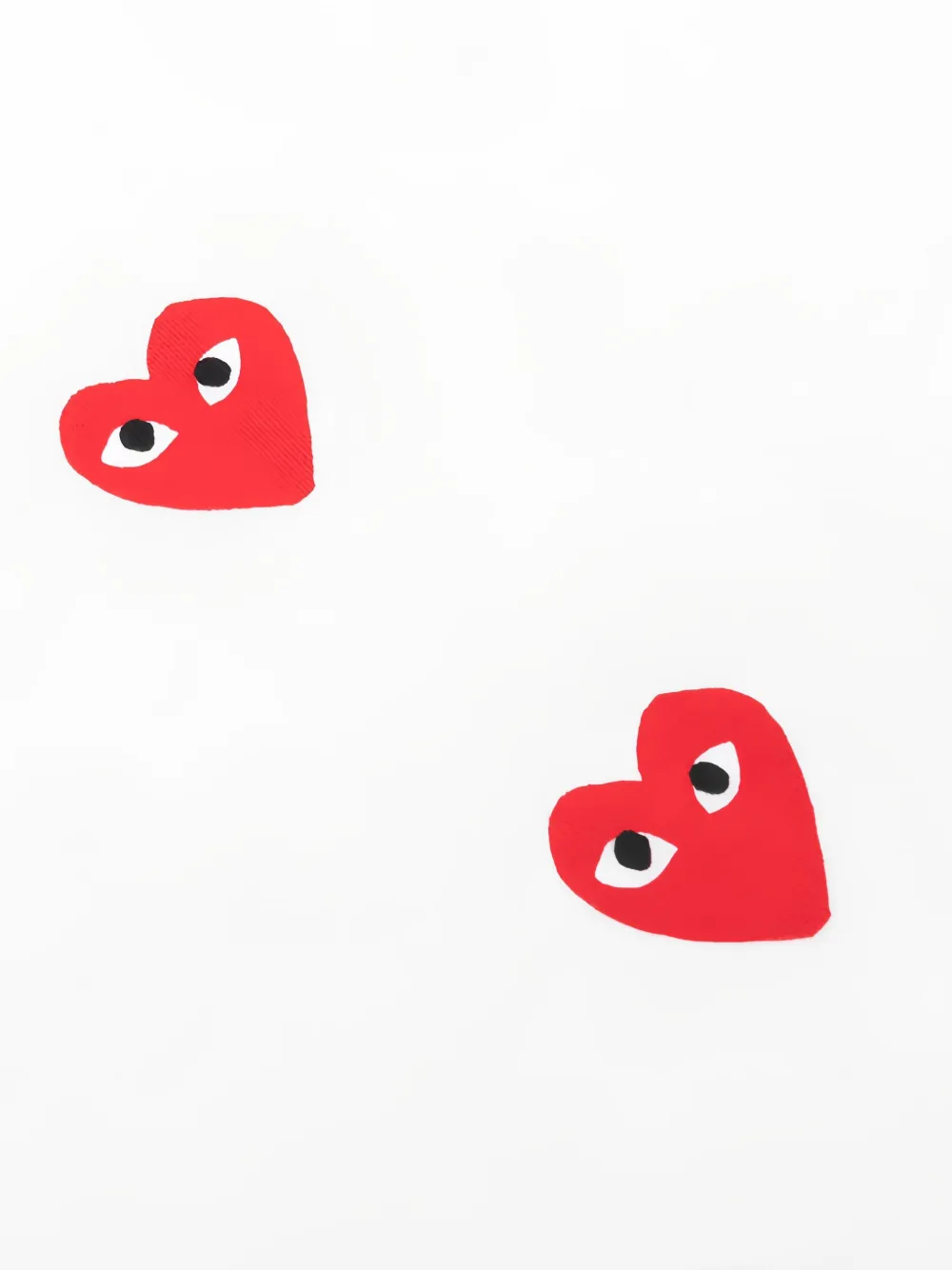 Comme Des Garçons Play T-shirt met hartprint Wit