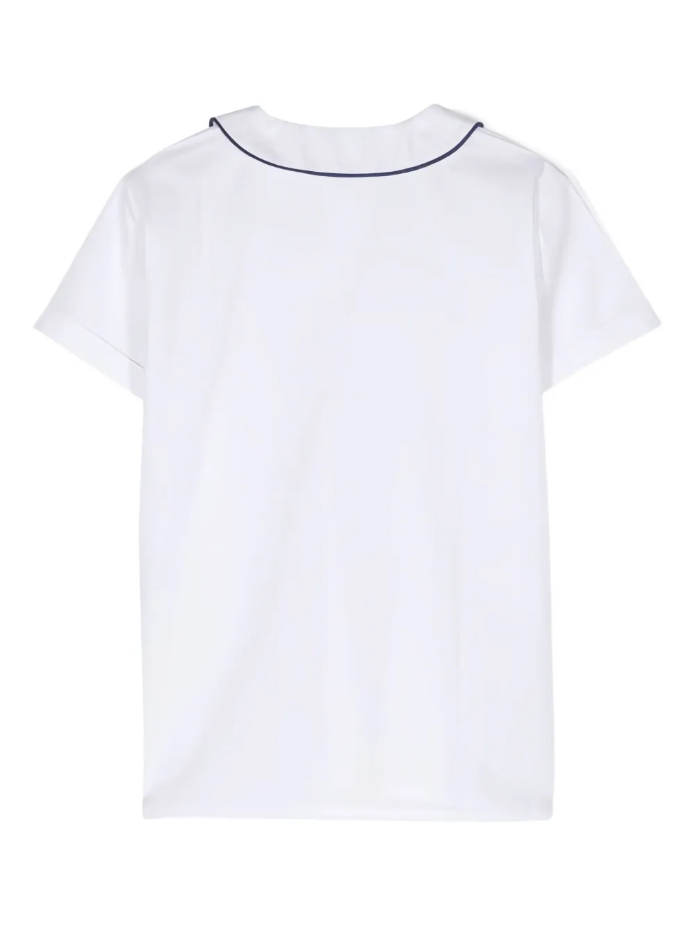 Siola Peter Pan-collar Buttoned Top In Black