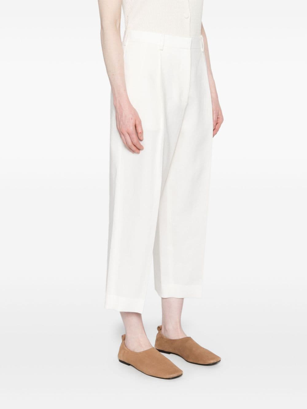 The Row Cropped broek Wit