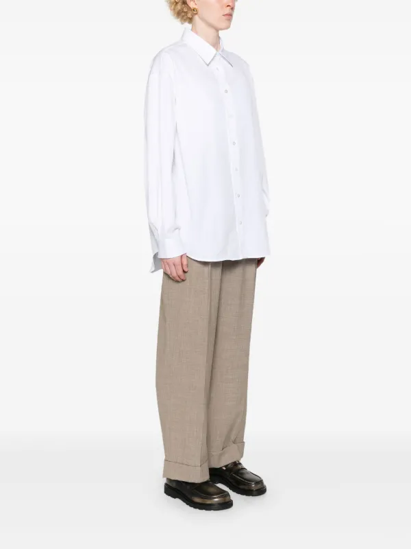 The Row Penna Cotton Shirt | White | FARFETCH