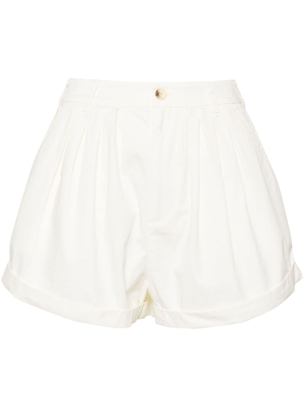 Doen Paige Poplin Shorts In White