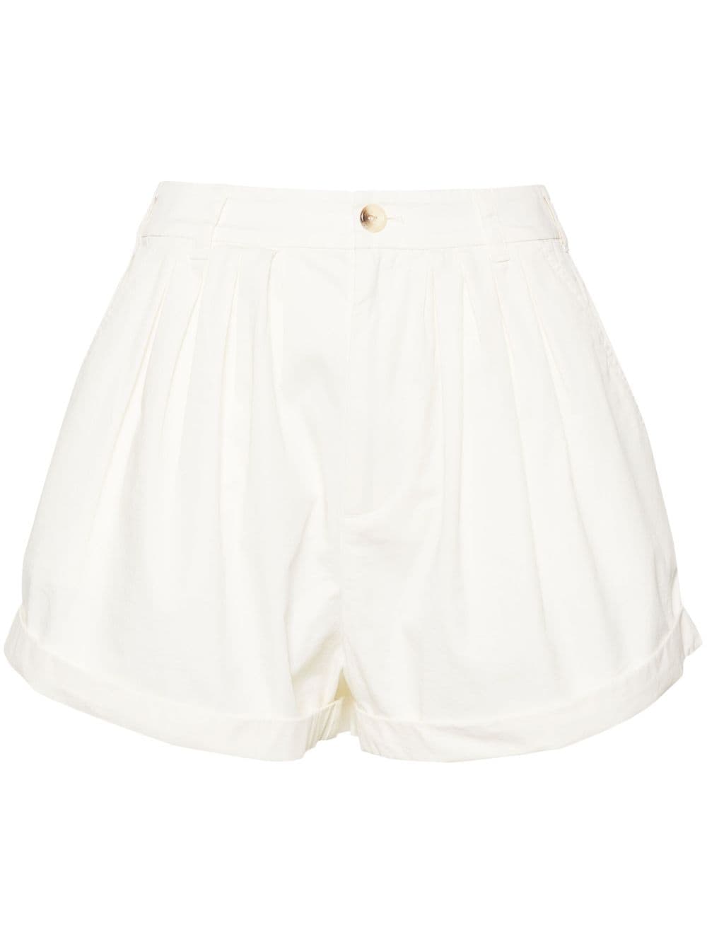 DÔEN - Paige poplin shorts - women - Cotton - 10 - White