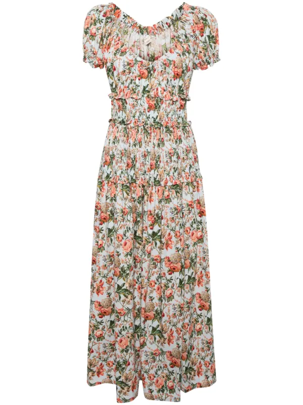 Leanne Off Shoulder Print Dress