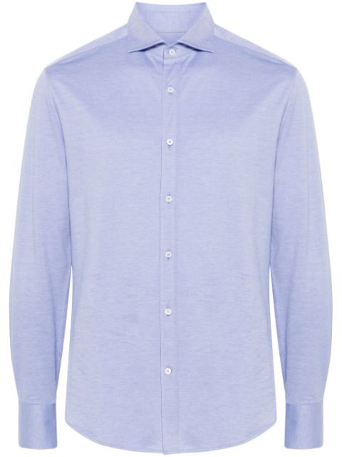 Brunello Cucinelli spread-collar cotton shirt Men