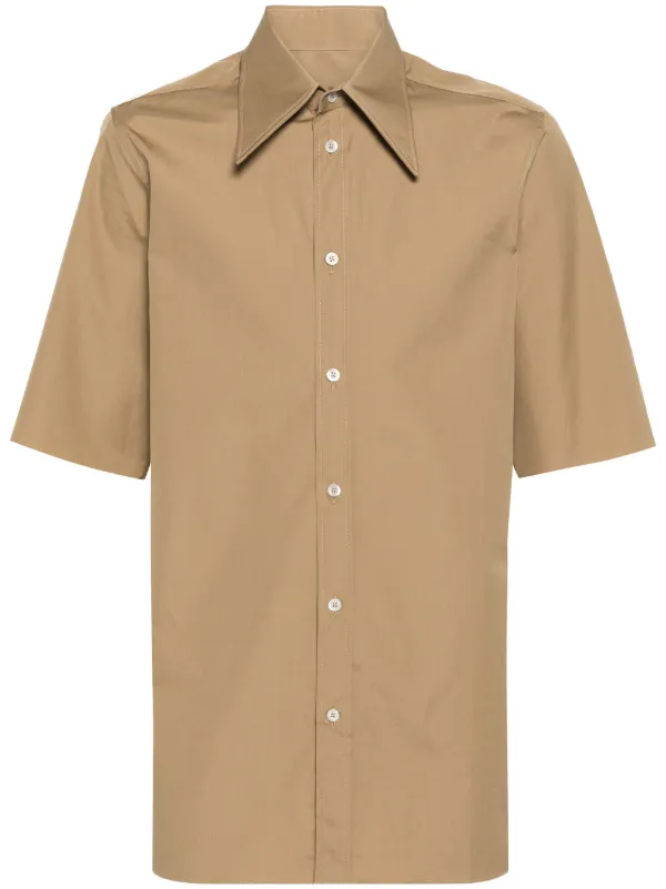 Maison Margiela オーバーサイズカラー シャツ | ブラウン | FARFETCH JP