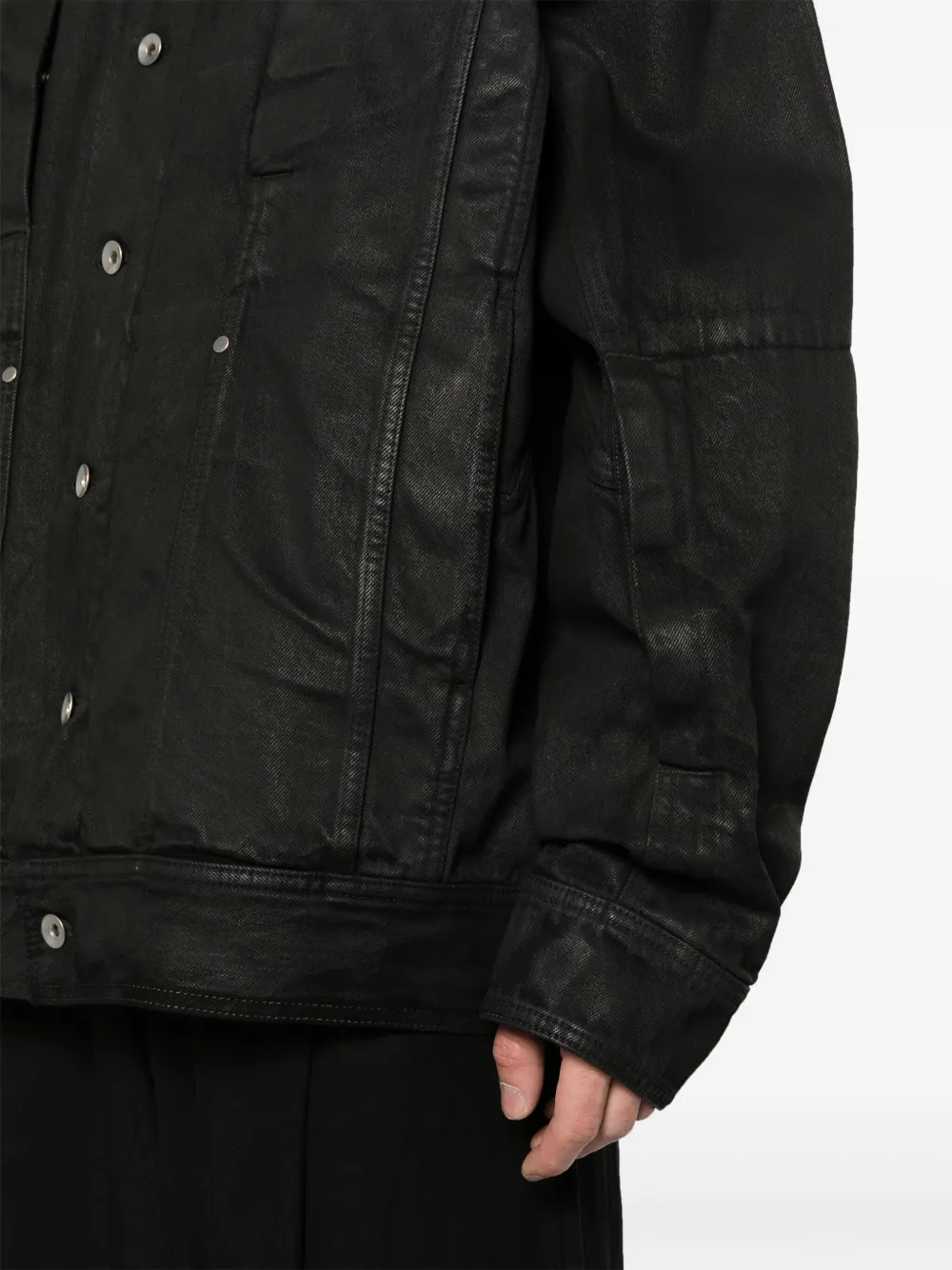 Shop Rick Owens Worker Cotton Shirt Jacket In Black