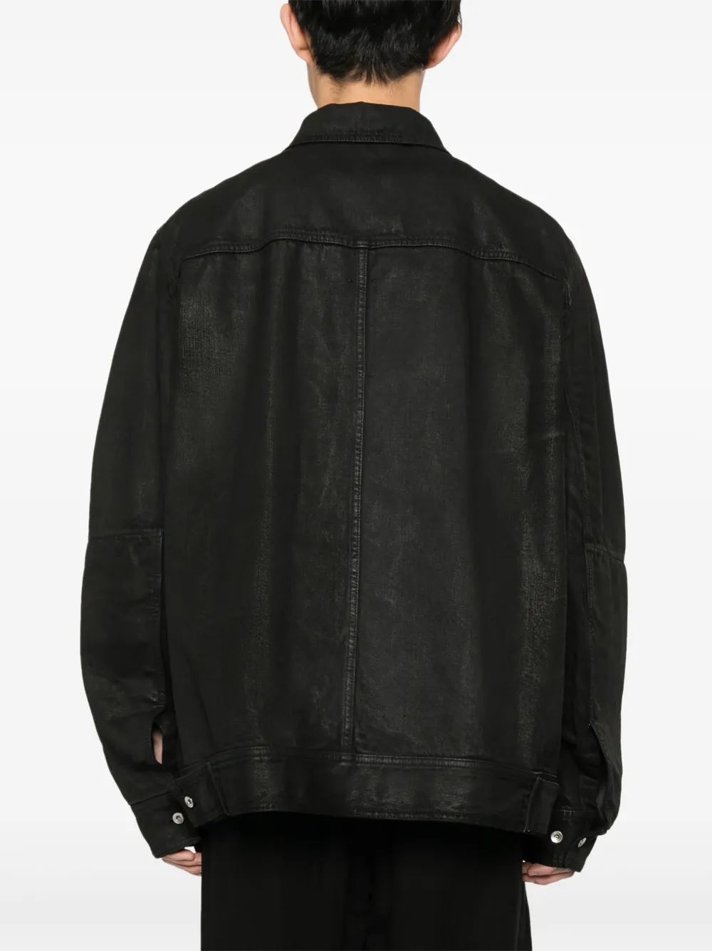 Shop Rick Owens Worker Cotton Shirt Jacket In Black