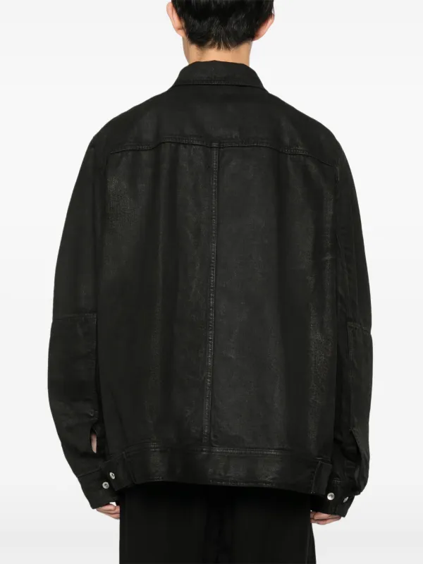 Rick Owens Worker Cotton Shirt Jacket | Black | FARFETCH CA