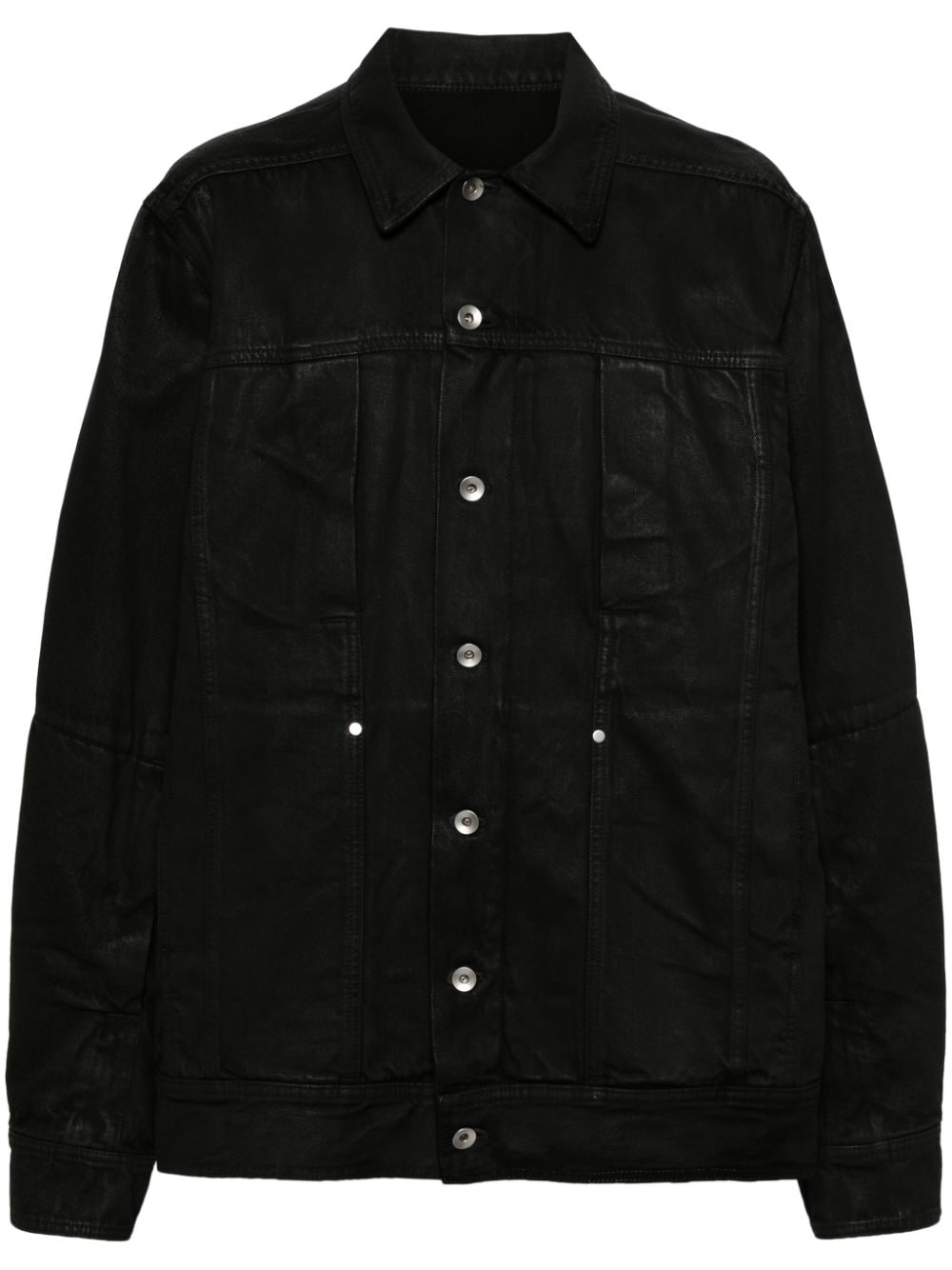 Shop Rick Owens Worker Cotton Shirt Jacket In Black