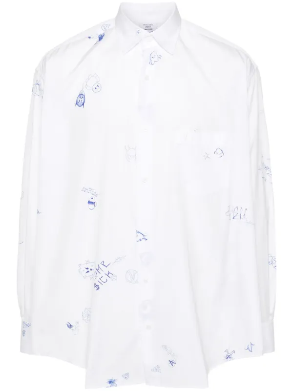 VETEMENTS グラフィック シャツ | ホワイト | FARFETCH JP
