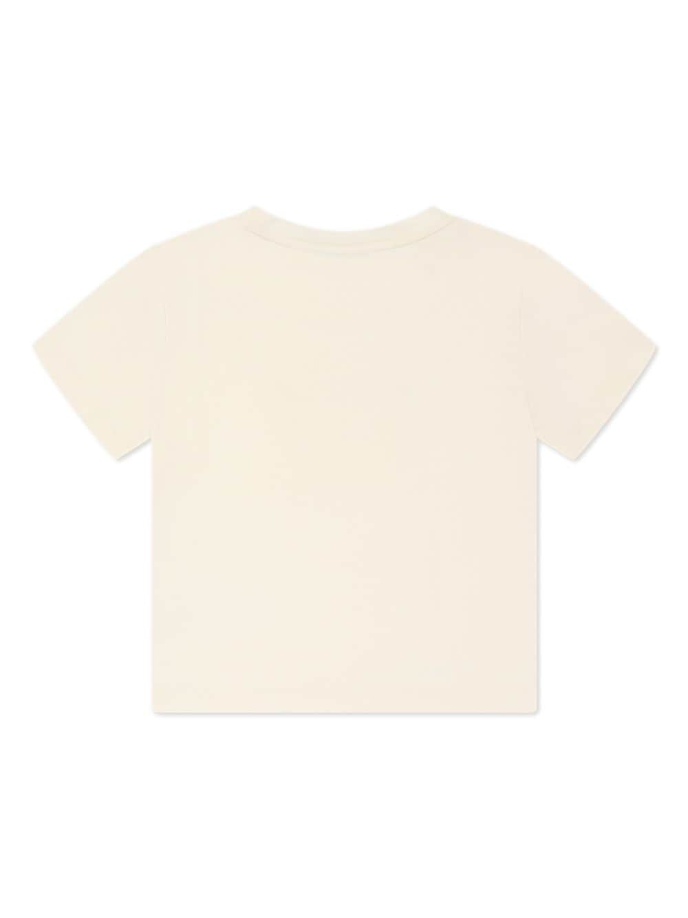 Emporio Armani Kids T-shirt met logopatch - Beige