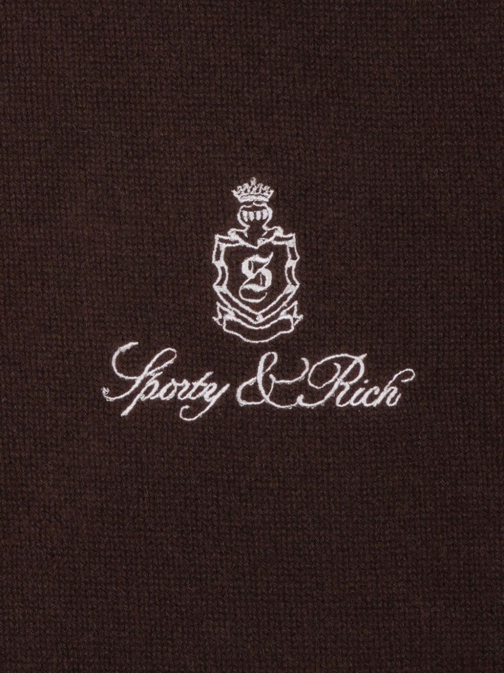 Shop Sporty And Rich Vendome Logo-embroidered Cashmere Shorts In Brown
