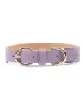 Sporty & Rich double-buckled leather dog collar - Purple