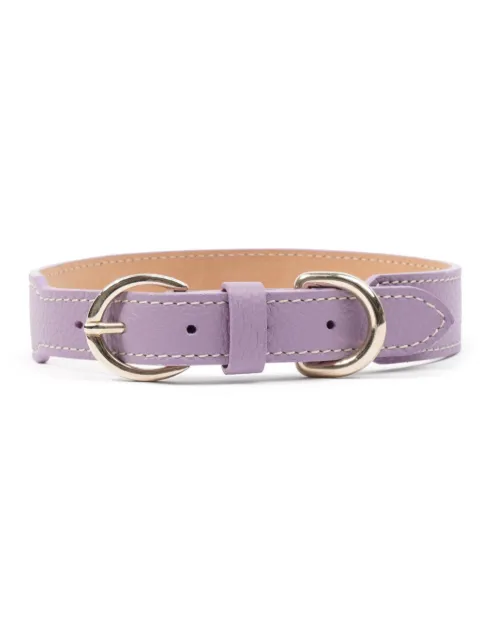 Sporty & Rich double-buckled leather dog collar