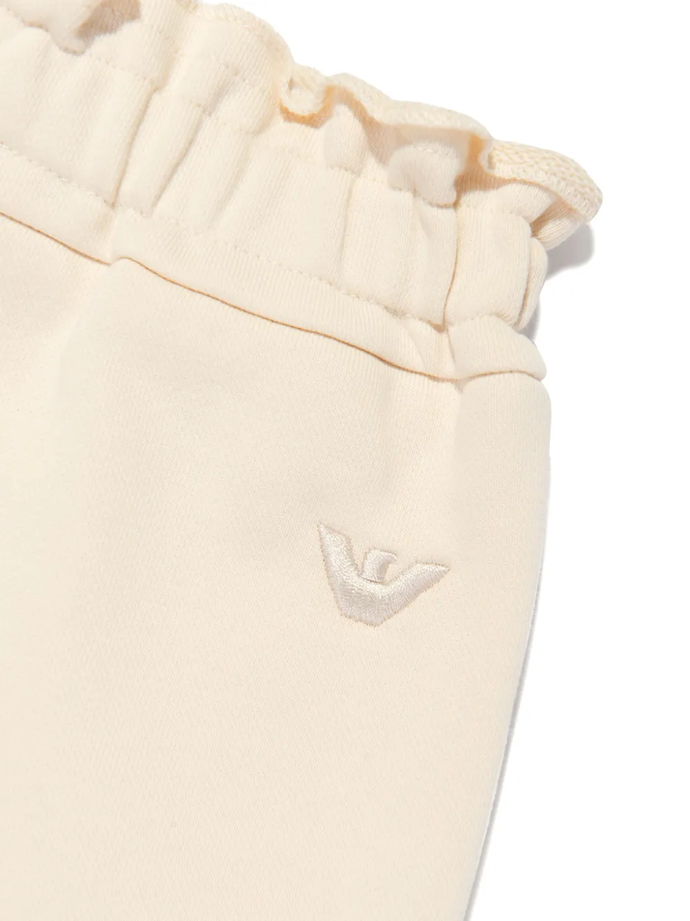 Shop Emporio Armani Mesh-panel Buckled Track Shorts In Neutrals