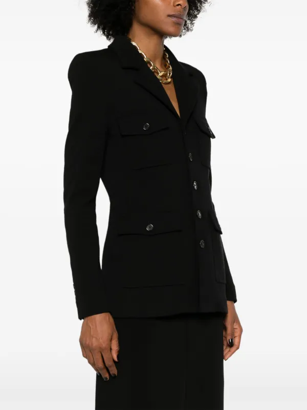 Saint Laurent Saharienne four-pocket Blazer | Black | FARFETCH