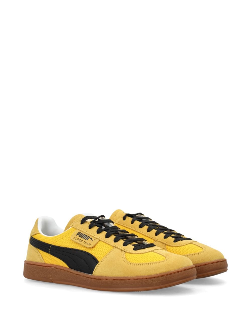 Shop Puma Super Team Og Panelled Sneakers In Yellow