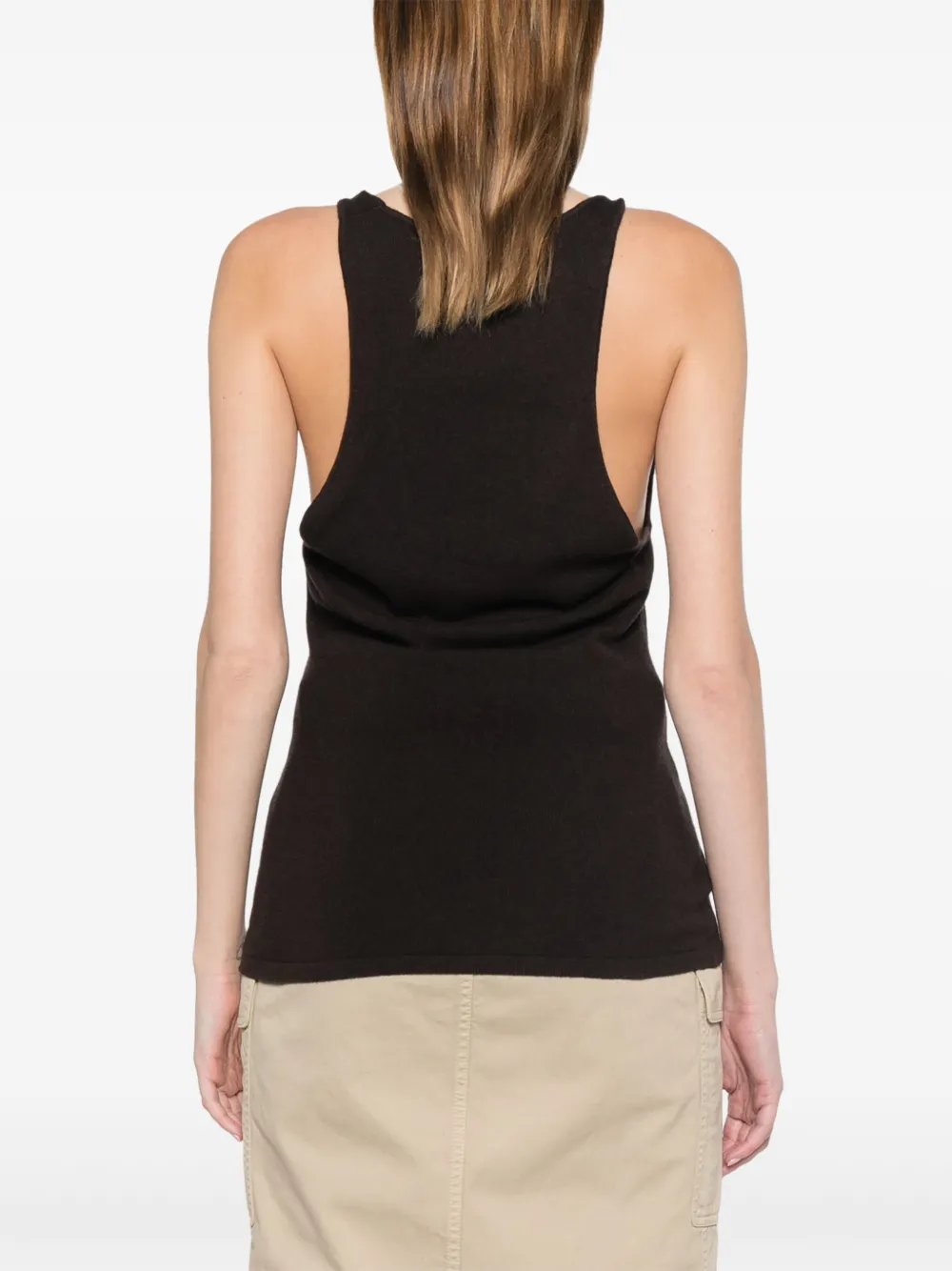 Saint Laurent Gebreide top Bruin