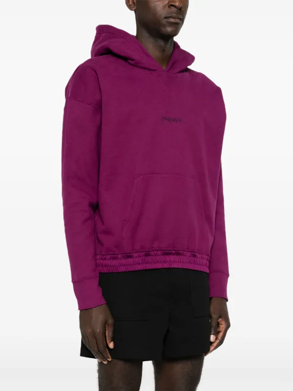 SAINT LAURENT PURPLE パーカー　S Saint Laurent ロゴ パーカー | パープル | FARFETCH JP