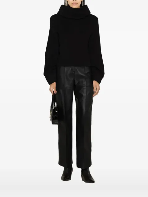 Saint Laurent cropped draped hoodie