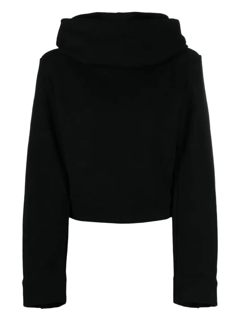 Saint Laurent Cropped hoodie Zwart