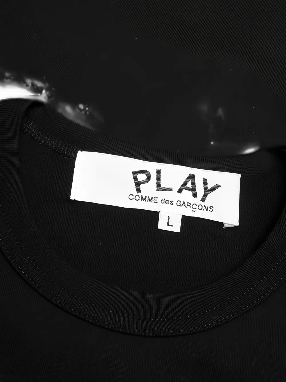Comme Des Garçons Play T-shirt met hartprint Zwart