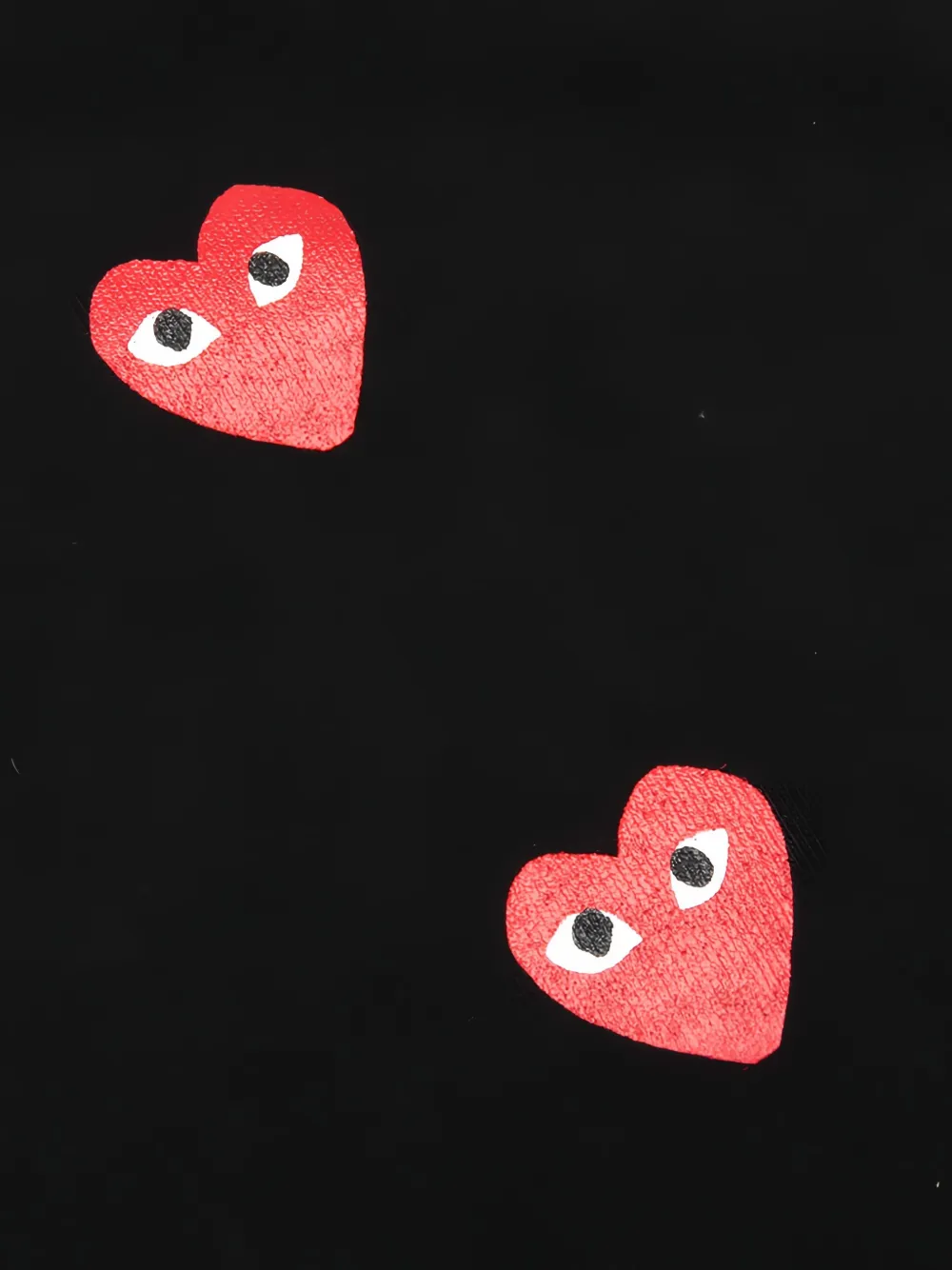 Comme Des Garçons Play T-shirt met hartprint Zwart
