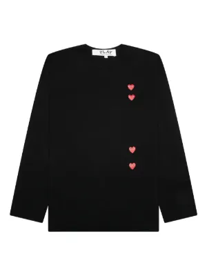 Comme Des Garçons Play heart-patch T-shirt | Black | FARFETCH