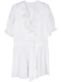 DÔEN ruffled flared minidress - White