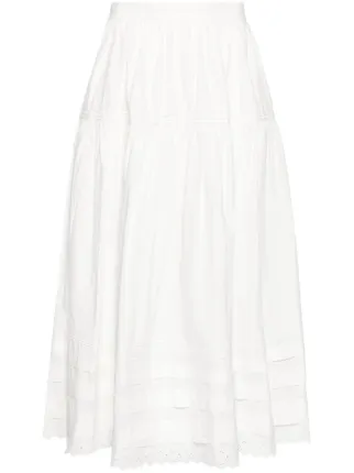 A line skirt white sale