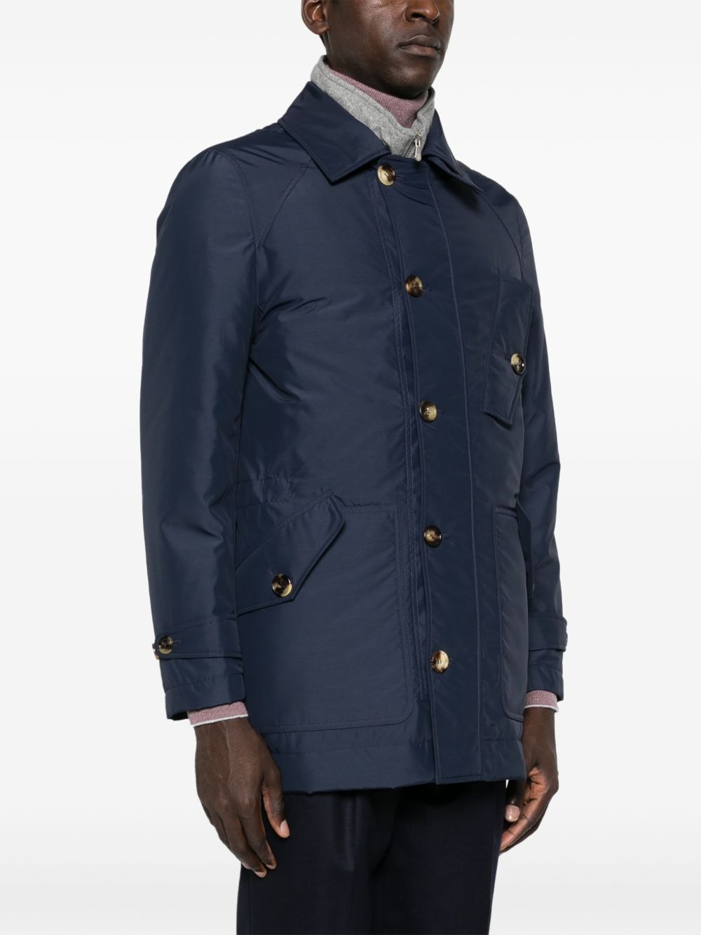 Brunello Cucinelli single-breasted padded jacket Men