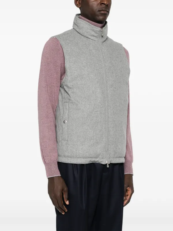 Brunello Cucinelli ハイネック ベスト | グレー | FARFETCH JP