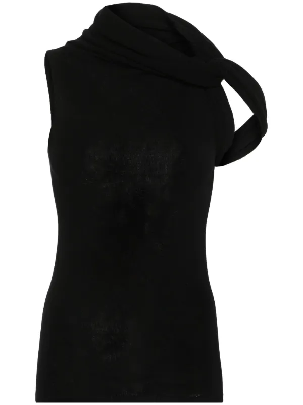 Rick Owens ハイネック ニットトップ | ブラック | FARFETCH JP