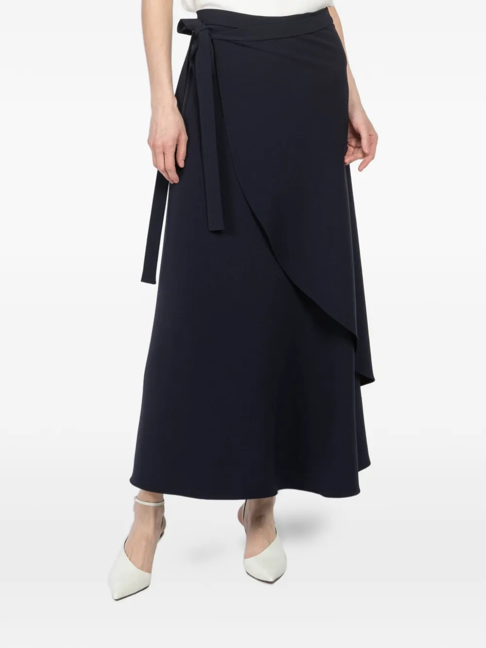 Peter Cohen wrap-style maxi skirt - Blu