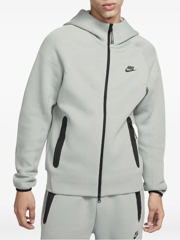 【美品】NIKE ナイキ L テックフリース ジップ パーカー グリーン y2k 00s NIKE TECH パーカー ヘビー ロゴ スオッシュ 緑 L