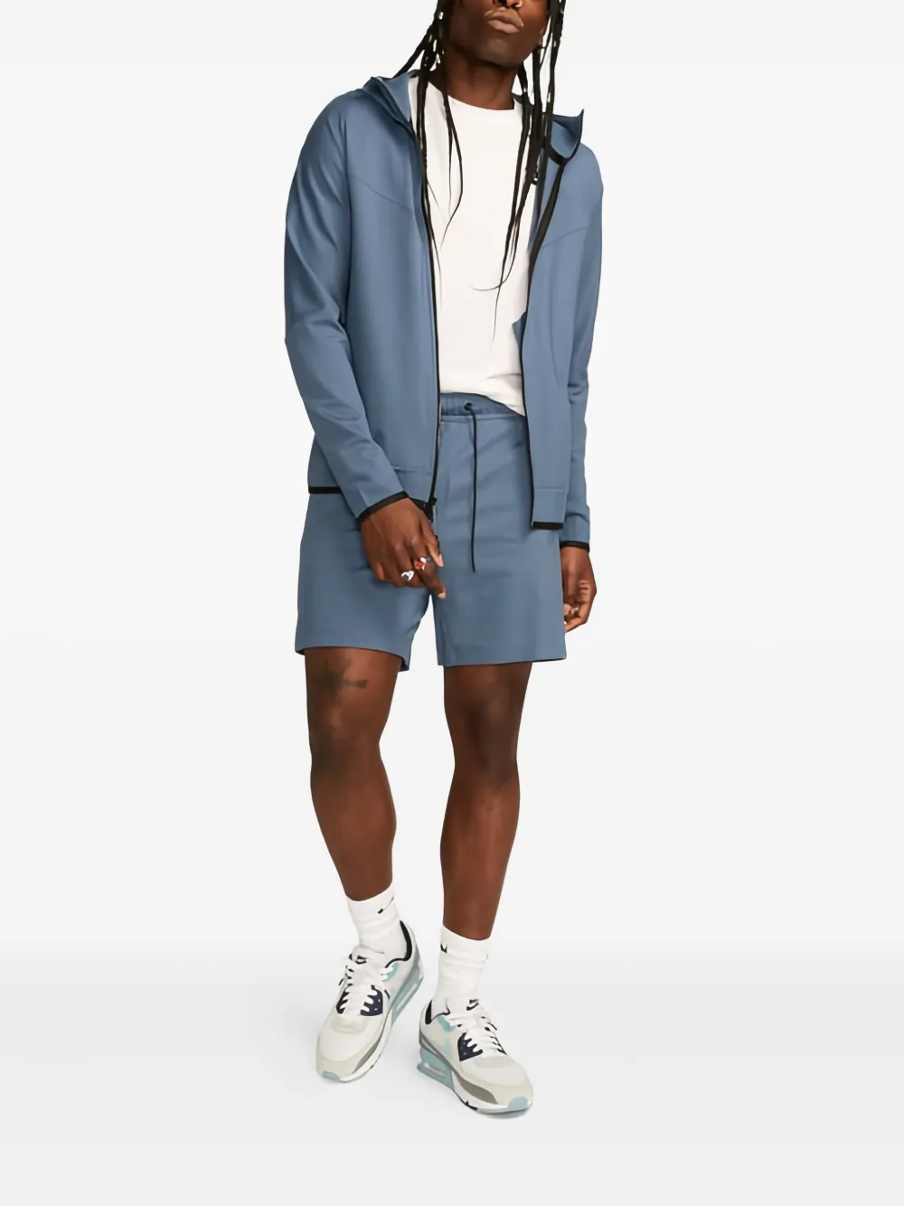 Nike Trainingsshorts met geborduurd logo Blauw