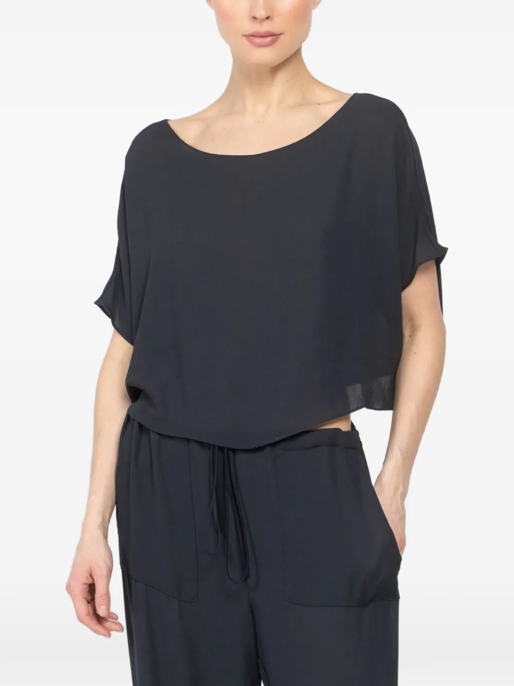 Peter Cohen Sway boat-neck top - Blu