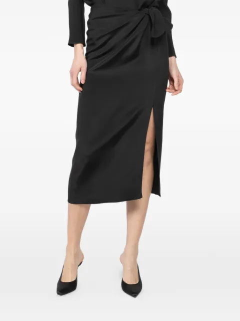 Peter Cohen knot slit midi skirt