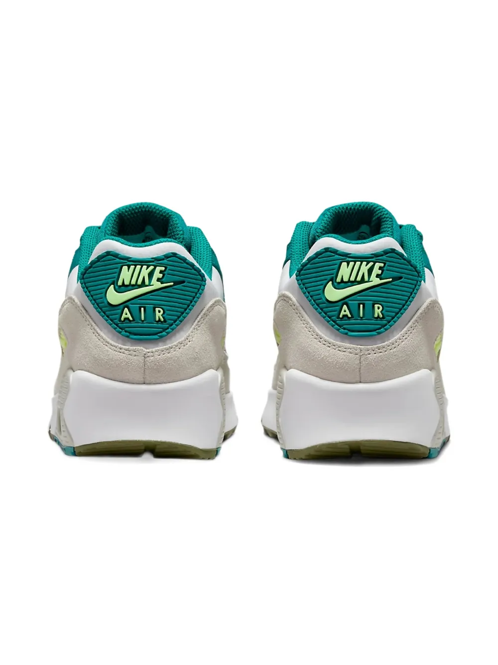 Nike Kids Air Max 90 LTR "Bright Spruce Barely Volt" White