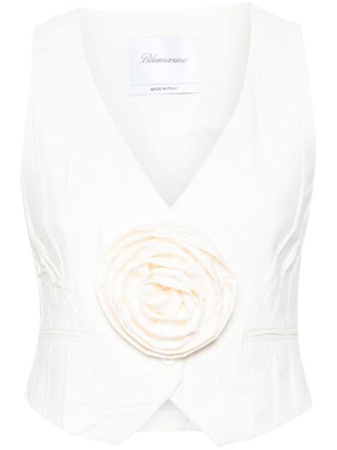 Blumarine floral-appliqué gilet